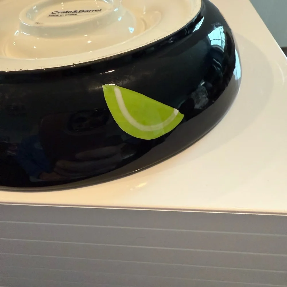 CRATE & BARREL margarita salt and lime holder